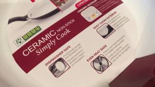 T-fal Ceramic Non -Stick Simply Cook 12' Saute Pan Unboxing