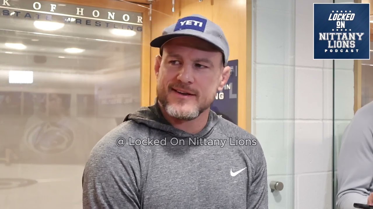 Cael Sanderson Talks Iowa Match, Aaron Nagao Injury, & Cael's Cookies [Penn State Wrestling]