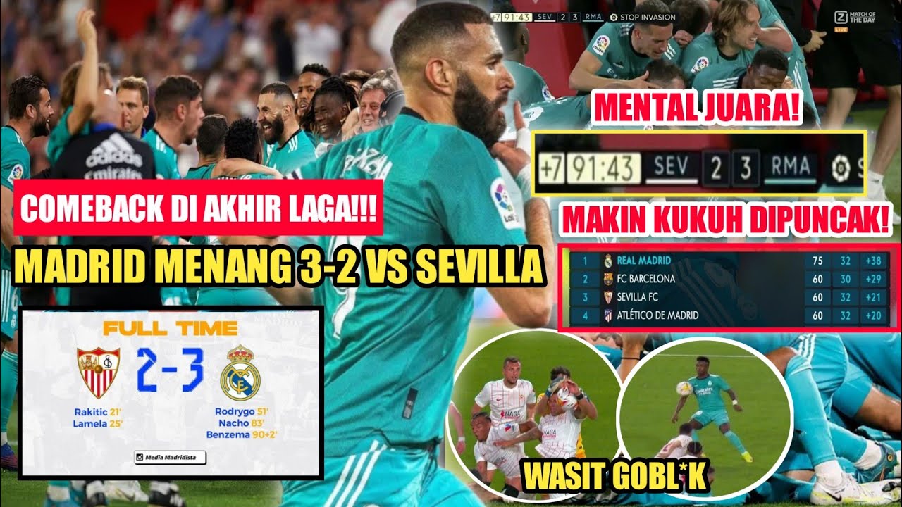 Sevilla vs. Real Madrid - Football Match Report - April 17, 2022 ...