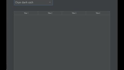 JavaSwing - Xuất dữ liệu từ Database ra JTable