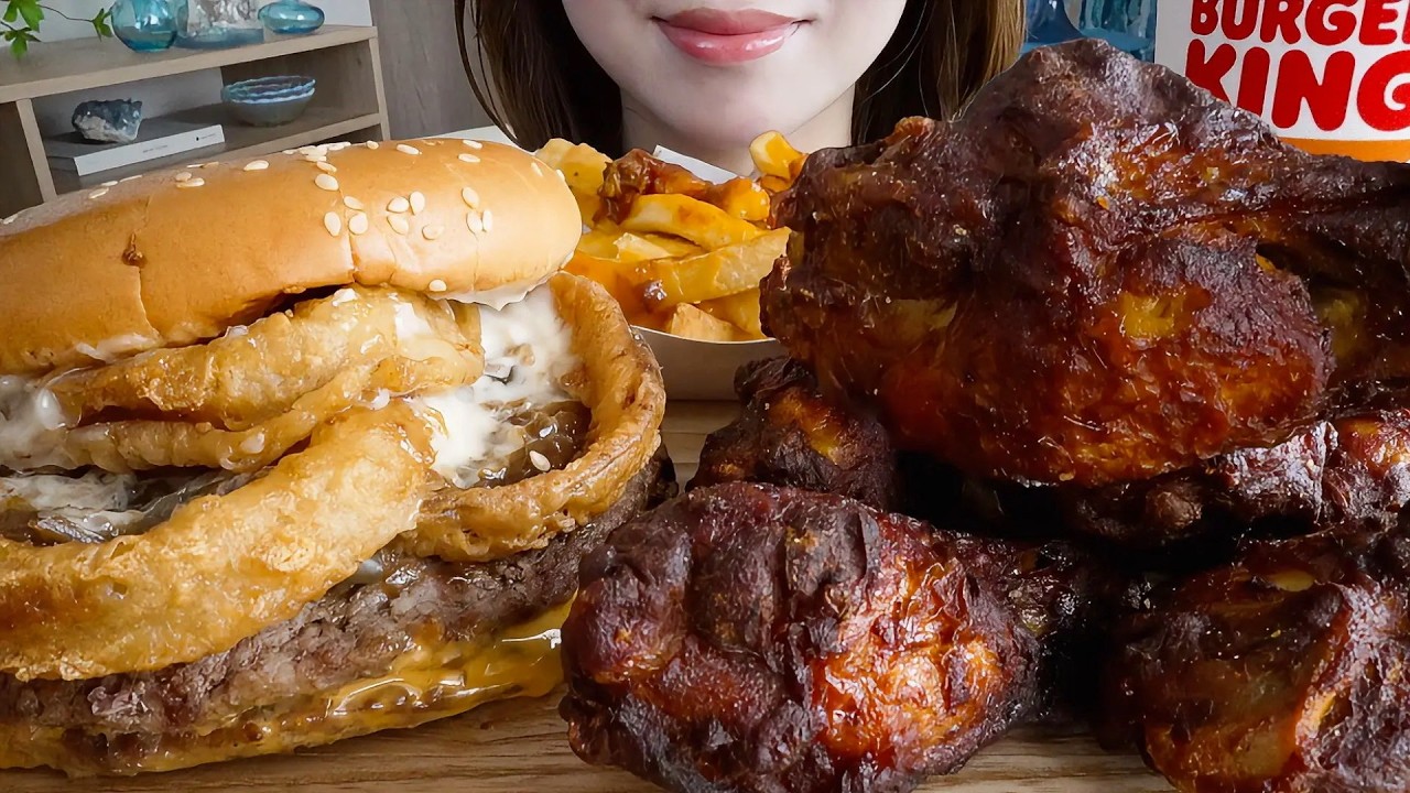 【ASMR】バーガーキングのスモーキーチキンがアメリカンすぎて最高だったから絶対食べて【EATINGSOUNDS/MUKBANG/咀嚼音】