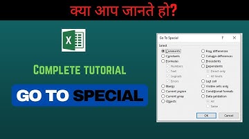 How to use Go To Special in Excel | Pro Tips | Complete Tutorial | Hindi