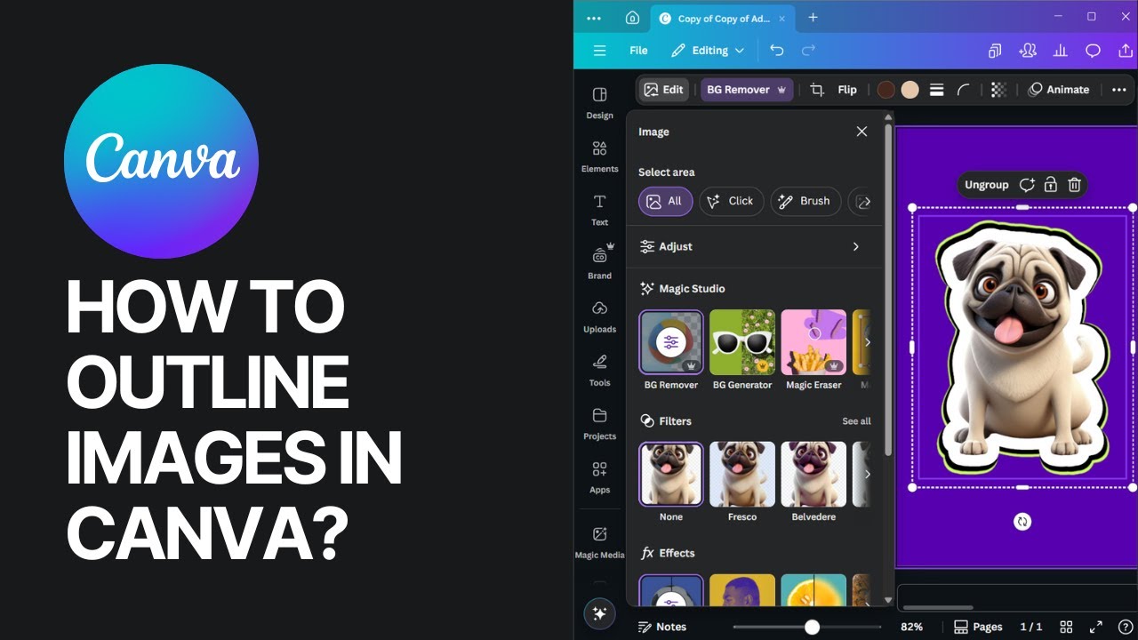 How To Outline Images in Canva? - YouTube