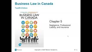 Chapter 5 - Negligence, Professional Liability, and Insurance