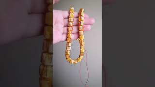 Baltic amber rosary - Pressed amber prayer beads #rosary