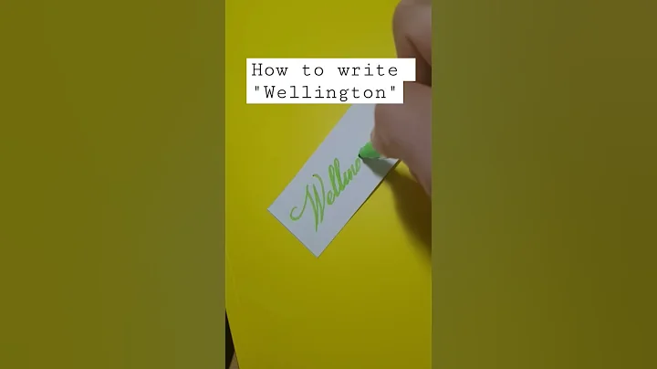 How to write "Wellington" | Enthralling handwritin...