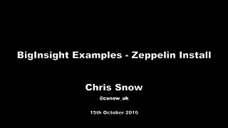 Install Zeppelin on BigInsights on Cloud