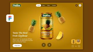 Juice Website UI Animation in Figma | Beginner Friendly Tutorial Juice Landing Page Ui Design Figma Tutorial For Beginners
