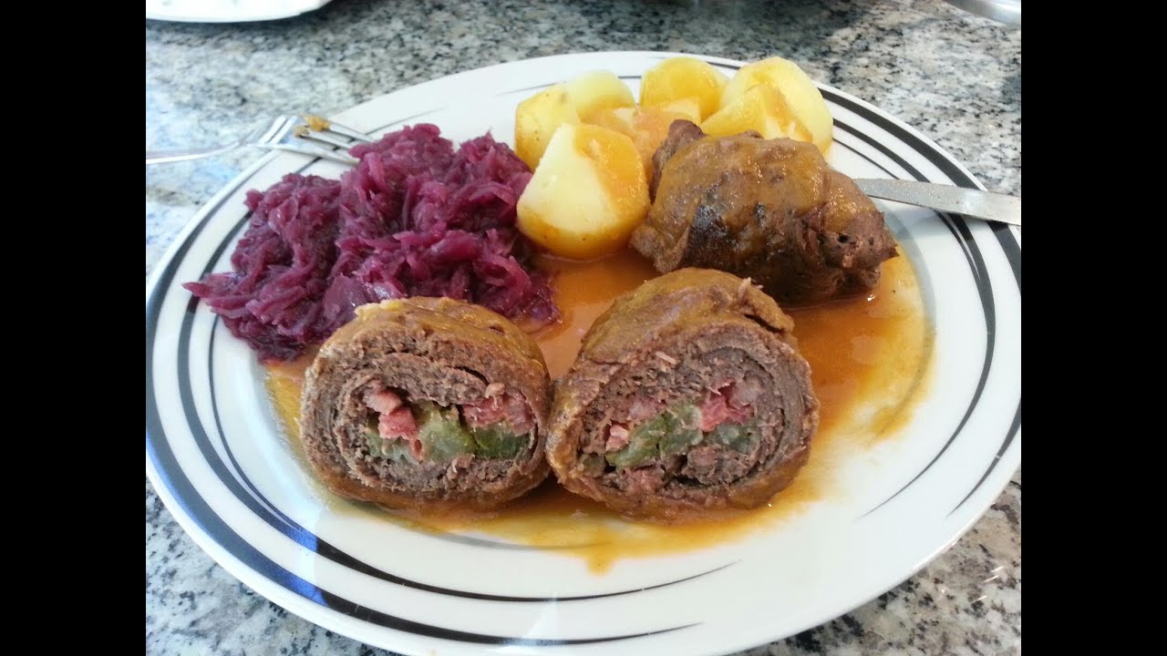 Rouladen mit Kartoffeln und Rotkohl im Thermomix® TM31 - YouTube