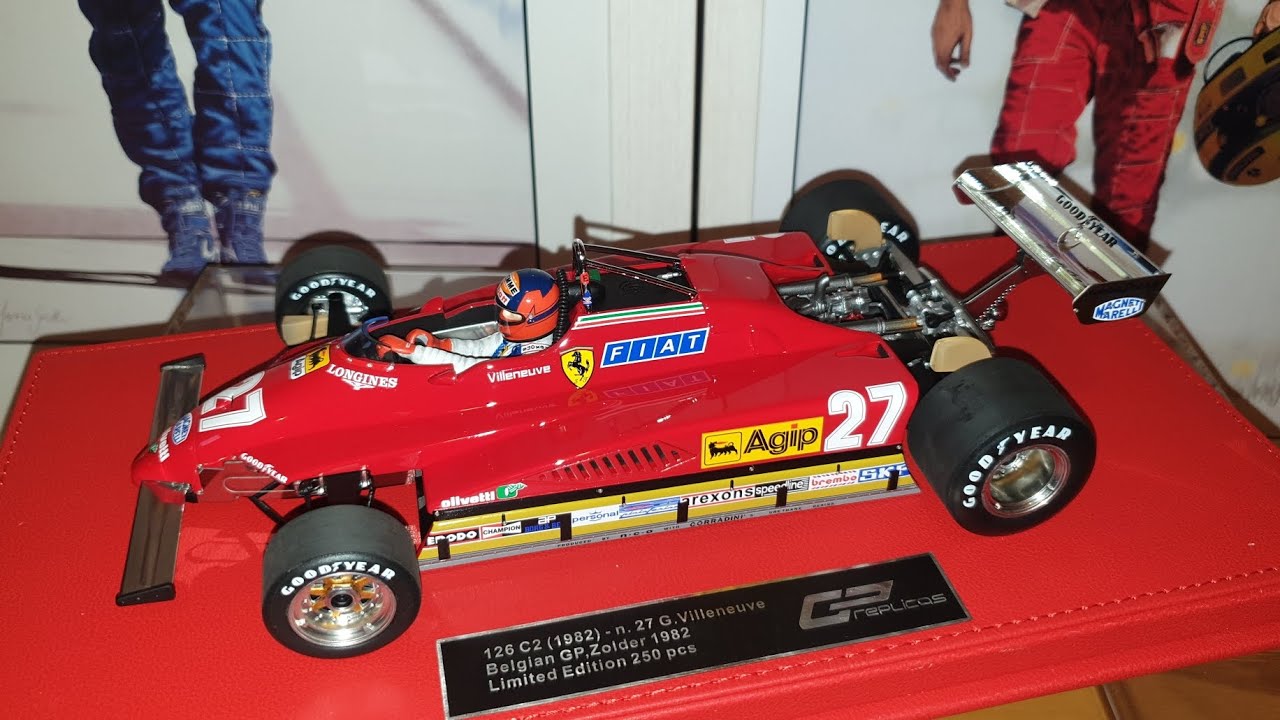 1/18 GP Replicas Gilles Villeneuve 1982 Belgium GP - Ferrari