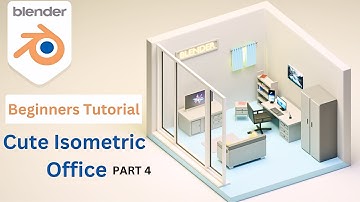 Create Cute Isometric Office in Blender | 3D Modeling | part 4 | Blender Tutorial
