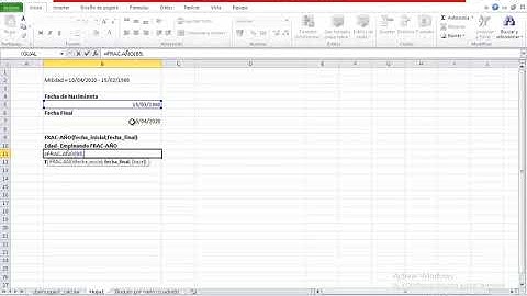 Excel - Calcular edad en Excel 2020