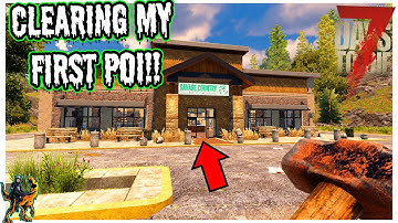 THIS GAME IS TERRIFYING, CLEARING THE GROCERY STORE AND FINDING THE TRADER!! || 7 Days To Die Ep 2!