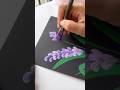Purple one stroke flowers shorts art painting youtubeshorts