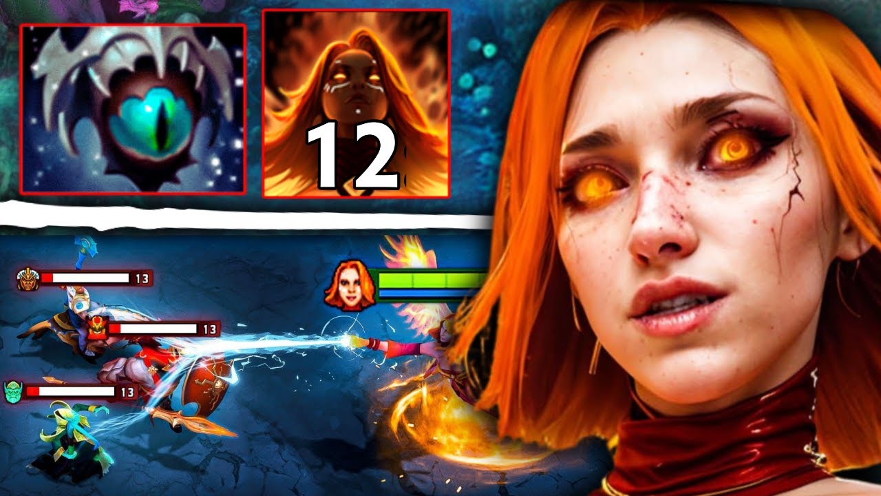 Max Attack Speed + Slow Attack Lina 33Kills Skadi Builds 1000GPM Dota 2