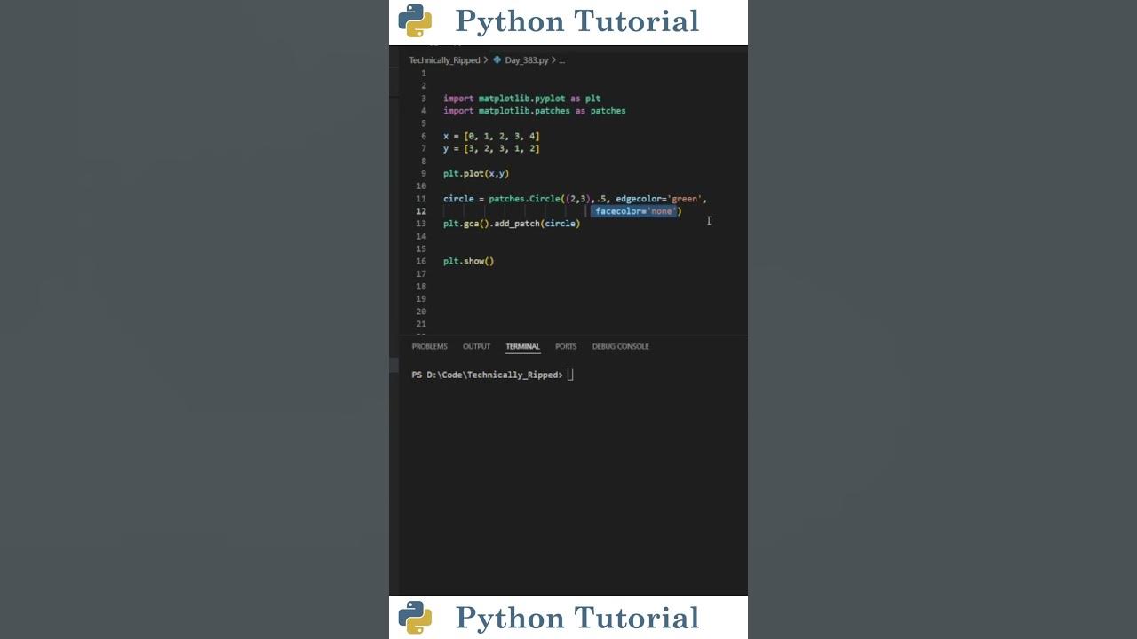 Add Circle Patch To Matplotlib Graph | Python Tutorial - YouTube