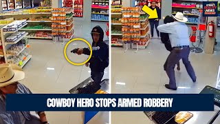 Robbery Fail: Cowboy Takes Down Armed Robber