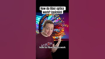 How do fiber optics work? Explained as quickly as possible #science