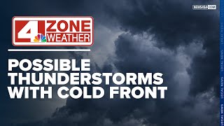 Possible thunderstorms with cold front Thursday evening screenshot 1