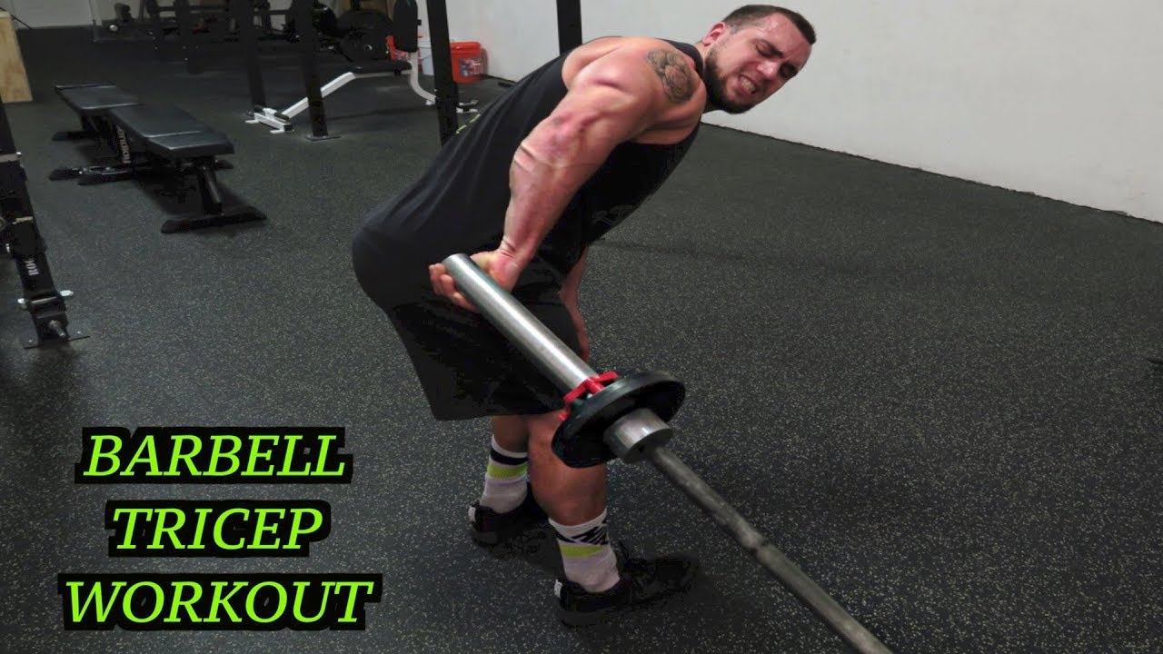 15 Minute Best Tricep Exercises With Barbell for Build Muscle