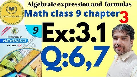 Exercise 3.1 Q6 & Q7 Class 9 Sindh Board || Class IX || Sindh Text Board || indus maths.