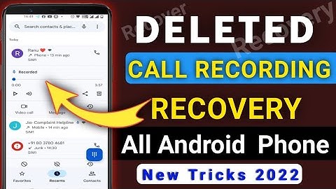 How To Recovery Deleted Call On Google Dailer ! Google Dailer Call Recording Recovery 2022