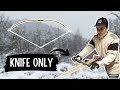 Building a Self Bow during a Snow Storm - ASMR Bow Making