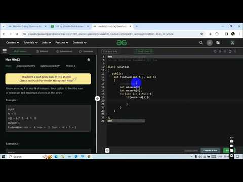 Find the maximum and minimum element in an array | DSA by Shradha Didi & Aman Bhaiya