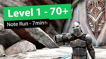 ARK The Island Note Run - LV70+ in 7Min