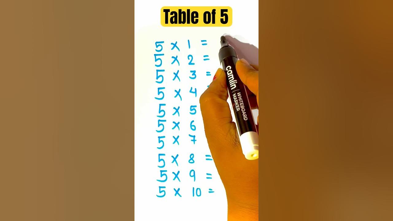 Table Of 5 || Table || Maths || #maths #shorts #table #mathstricks # ...