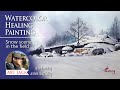 Snow scene easily painted in watercolor | Snow scene | Healing Painting [ART JACK]