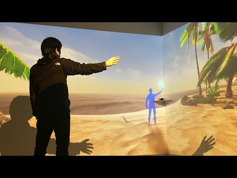 Kinect + 壁面プロジェクション