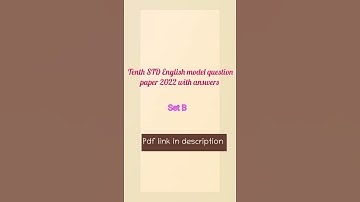 #10thenglish annual exam 2022model question paper with answers.Pdf link in description