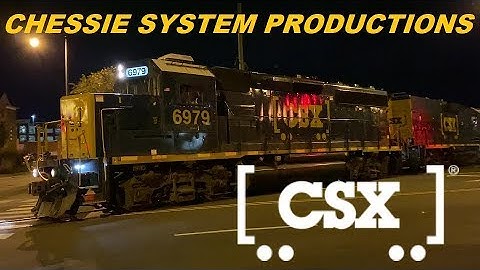 [CSXT]6979 GP40-2 & 2379 Road Slug Leads F736-08 Into Downtown Fay NC W/Right Many Cars