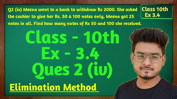 Exercise 3.4, Question 2 (iv),Maths (Pair of Linear Equations in Two Variables) NCERT CBSE Class 10