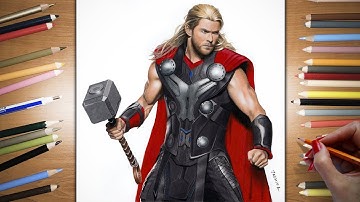 Speed Drawing: Chris Hemsworth as Thor | Jasmina Susak
