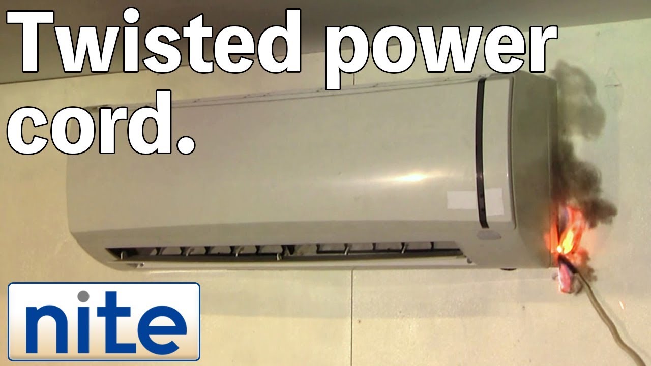 Nite Ps Air Conditioner 2 A Fire Starting From The Splice Point Of An Altered Power Cord Youtube
