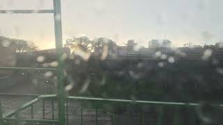 Timelaspe from thunderstorm to sun rise ft M trains (6/12/26 Friday)