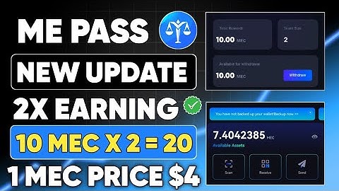 Me Pass New Update Enjoy 2X Earning || Me pass Daily check in | Me pass Meta Earth wallet Withdrawal