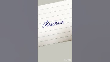 Writing name #Krishna #cursivewriting #youtube