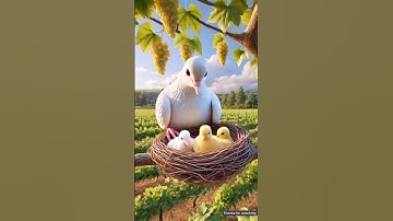 The pigeon makes a nest on the grape tree and the parrot also makes a nest #ai #facts #trending