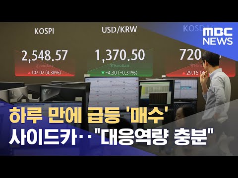 하루 만에 급등 &amp;#39;매수&amp;#39; <strong>사이드카</strong>‥&amp;quot;대응역량 충분&amp;quot; (2024.08.06/12MBC뉴스)