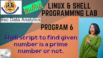 Shell script to find a number is a prime number or not| Linux and shell lab Bharathiar University