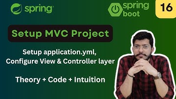 Spring MVC Project Setup, Configure YML, View(JSP) and Controller| Lec.16 |Spring Framework Bootcamp