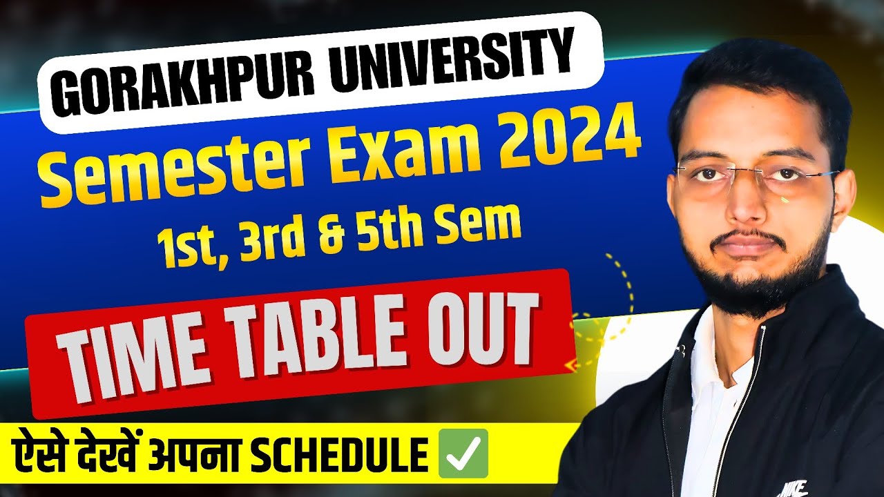 DDU Semester Exam 2024 Time Table OUT | DDU 1st, 3rd & 5th Semester Exam Shedule | BA, Bcom, Bsc ...