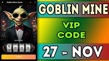 Goblin Mine Game VIP Code 27 November | Goblin Mine Game Code | Goblin Mine Game Daily Combo | AGP