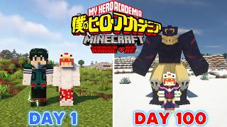 Aku Mencoba Bermain 100 Hari Minecraft HARDCORE Boku No Hero, ini yang terjadi!