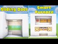 ⚒ Minecraft: 3 Redstone Build Hacks (Auto Smart Furnace, Sliding Door 3x3, Door Bell) #39 (Tutorial)