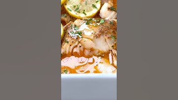 Lemon butter cod 🍋🧈￼ #shorts #fish #recipe