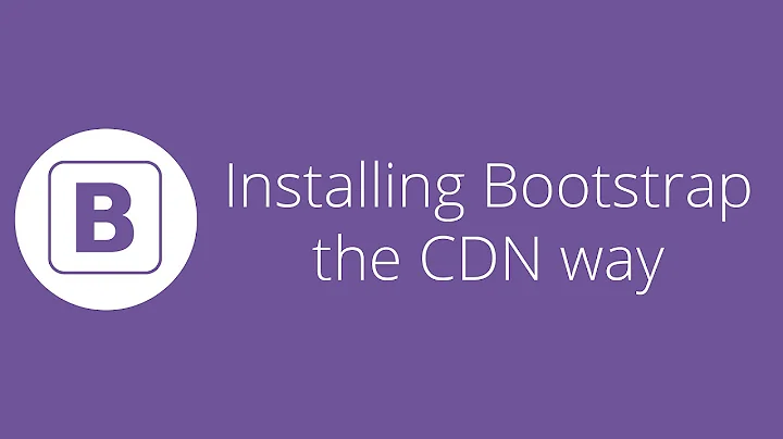 Bootstrap tutorial 2 - Installing Bootstrap the CDN way